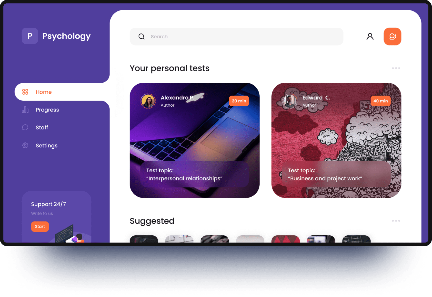 Платформа для психологического тестирования